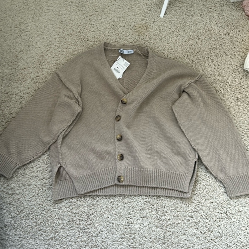 Zara button up wool sweater
